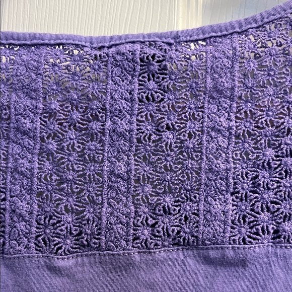 Architect Petites Purple Crochet Accent Sleeveless Blouse Petite Medium - Picture 4 of 4